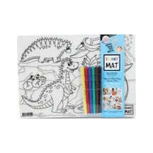 Funny Mat - Uzay Ve Dinozorlar 6'lı Kalem Hediyeli 25 X 35 Cm - Mydr-763942
