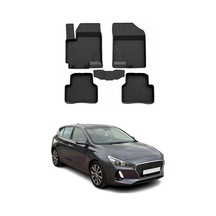 Hyundai I30 2016-2026 Uyumlu 4d Havuzlu Paspas Kauçuk Siyah 5 Parça