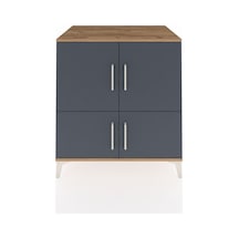 Kronos Şifonyer 3 Raflı 4 Kapaklı 88x59x96 Çam-antrasit Çam