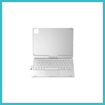 Bezos İpad Pro 11 2024 F11 Ats Kılıf Magic Dönen Klavyeli Tablet Kılıf - Gümüş Dfnbez