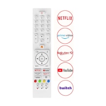 Vestel Uyumlu Beyaz-netflıx-prıme-youtube-rakuten-twıtch Tuşlu Lcd Led Tv Kumandası