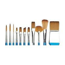 5307119 Boya Fırçası, Ahşap, Şeffaf, 1,5 X 2,5 X 24,5 Cm 070a Çok Renkli