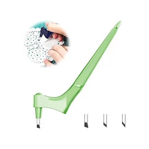 Wezone El Tipi Dikey Kesim Ve Oymak Aleti Seti - 360 Döner Bıçak, 15 /30 /45 Uçlar, Paslanmaz Çelik, Kağıt Ve Sanat İşleri İçin, Yeşil