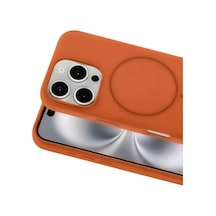 Joko Apple iPhone Uyumlu  16 Pro Max Uyumlu Kılıf Jully Magsafe Kapak - Turuncu