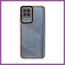 Bezos Samsung Galaxy A22 Kılıf Liva Lens Silikon - Siyah Rengaren