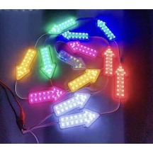 12V Ok Yönlü Led Modül İşaret Modülü Tabela Modül Mavi 3 Adet