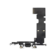 Apple Uyumlu iPhone 8 Plus Şarj Soketi Şarj Bordu Kulaklık Soketi Full Siyah