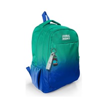 Coral High Kids Yeşil Saks Renk Geçişli Üç Bölmeli Okul Sırt Çantası 23665