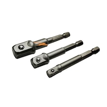 Bits Lokma Adaptörü 3 Parça Bits Uç Lokma Uçları Bilyalı 1/2-3/8-