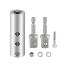 Xurunkeji Paslanmaz Çelik Römork Krikosu Elektrikli Matkap Adaptörü Ve 2 Adet 1/2 İnç Soket Adaptör Ucu, Kriko Tahrik Mili İle Uyumlu