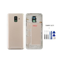 Samsung Galaxy Uyumlu A6 - Sm-a600f Full Kasa Arka Kapak Takım Gold - Tamir Seti