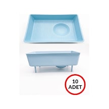 Muhabbet Kuşu Ve Papağan Plastik Folluk 26x18x10 Cm - Ayaklı 10 Adet