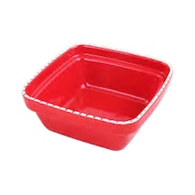 Pawise - 492 - Kare Seramik Mama Kabı 900 - Edntrend - Ml -kırmızı