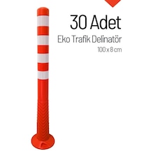 Eko Trafik İleri Trafik Delinatör 100  x  8 CM Esnek Duba 30 Adet - 3307