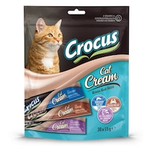 Crocus Karışık Karidesli & Yengeçli & Somonlu - Karidesli Krema Yetişkin Kedi Ödül Maması 30 X 15 Gr