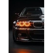 Bmw E46 Led Angel Halka Seti Amber Turuncu Renk Halka Takımı Premium Görüntü