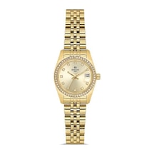 Ql156g-08sg Hislon Kol Saati 22 Mm / Gold Gri