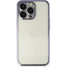 Apple Uyumlu iPhone 13 Pro Kılıf Kamera Korumalı Lensli Silikon Mor\