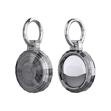 Zore Airtag 04 Uyumlu Silikon Anahtarlık-siyah