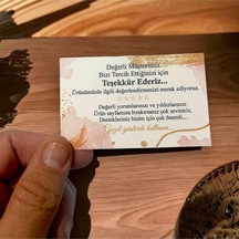 E-ticaret Teşekkür Kartı 5x8 Cm 100 Adet