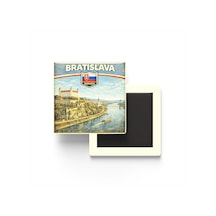9x9 Cm Buzdolap Magnetleri - Slovakya - Slovakia - 2'li Retro Ve Pul Seti