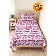 Pembe Geometrik Retro Genç Odası Tek Kişilik Pike Takımı-gri Retro 160x220 Cm Kapitone Yatak Örtüsü Buharlı Ufuk Yansıması