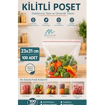 Kilitli Torba Kilitli Poşet 23X31 Cm 100 Adet