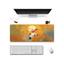 SonicTouch Klavye Mousepad 32x70cm Dikişsiz Kaymaz Taban Vefanın Kanatları Leylek Temalı