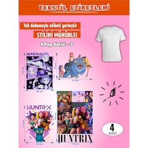 Ütü İle Yapışan Kıyafet Etiketi Kpop Serisi-2 4lü Set Karışık