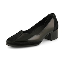Mamma Mia Mammamia D26ka-7090-b Kadın Hakiki Deri 4 Cm Kalın Topuklu Casual Ayakkabı Siyah Rugan
