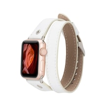 Apple Uyumlu  Watch Deri Kordon 42-44-45mm Slim Dtst F3