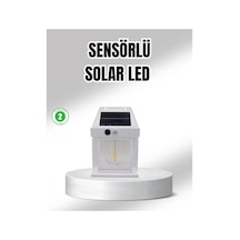 Güneş Enerjili Dış Mekan Sensörlü Duvar Lambası Ip65 Su Geçirmez