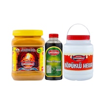 Bozkırlı Çavuşoğlu Tahin Paketi Kepeksiz Tahin + Üzüm Pekmezi + Köpük Helva 3 x 930 G