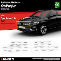 S-dizayn Fiat Egea Sd / Hb Krom Ön Panjur Diamond Model 8 Prç 2020 Üzeri Mat Krom