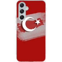 Samsung Galaxy A34 Uyumlu Türkiye Harita Detaylı Türk Bayrağı Baskılı Silikon Kılıf Renkli