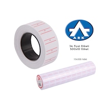 Ark - 3A Fiyat Etiketi Beyaz 500X10'lu Paket