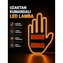 Led Işık El İşareti Araç Camı İçin Uzaktan Kumandalı Turuncu