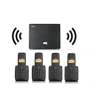 Gigaset 4 Dahili Dect Telsiz Kablosuz Telefon Santrali Beyaz