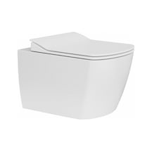 Creavit Elegant Rim-off Duroplast Yavaş Kapanan Klozet Kapaklı İnci Mat Beyaz Set