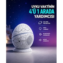 Dinozor Yumurtası Tasarımlı Gece Lambası Müzik Ve Işık Senkronizasyonlu Beyaz 82169069