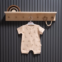 Tiffany Baby & Kids Tiffany Baby Boat Jakarlı Theme Yarım Kol Kısa Tulum 43026 Bej