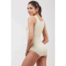 Elit Life Geniş Askılı Kadın Dikişsiz Çıtçıtlı Slip Body Ten 878 Çok Renkli