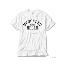 Brooklyn Hello Beyaz Tişört Beyaz