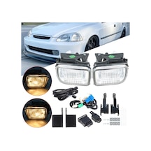 Honda Civic 1997- H.b Sedan Kare Beyaz Sis Farı Lambası