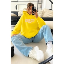 Benroma Ocean Cıty Baskılı Sweatshırt Sarı