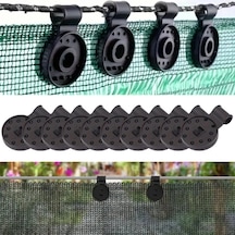 10 Adet Güneşlik Filesi Sabitleme Klipsleri, Gölgelik Bezi Ve Brandalar İçin Dayanıklı Plastik Kelepçe Kancaları Siyah