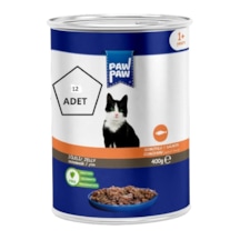 Paw Paw Joleli Somonlu Yetişkin Kedi Konservesi 12 x  400 G