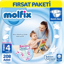 Molfix Bebek Bezi 4+ Beden Fırsat Paketi 52 x 4 208 Adet 4'lü