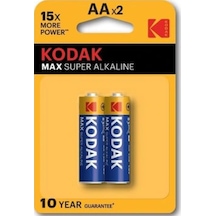 Kodak KAA-2 Max Süper Alkalin AA Kalem Pil 2'li