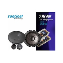 Sentinel 250watt 6.5 16cm Hoparlor Takımı Tweetterli 2 Yollu Ye